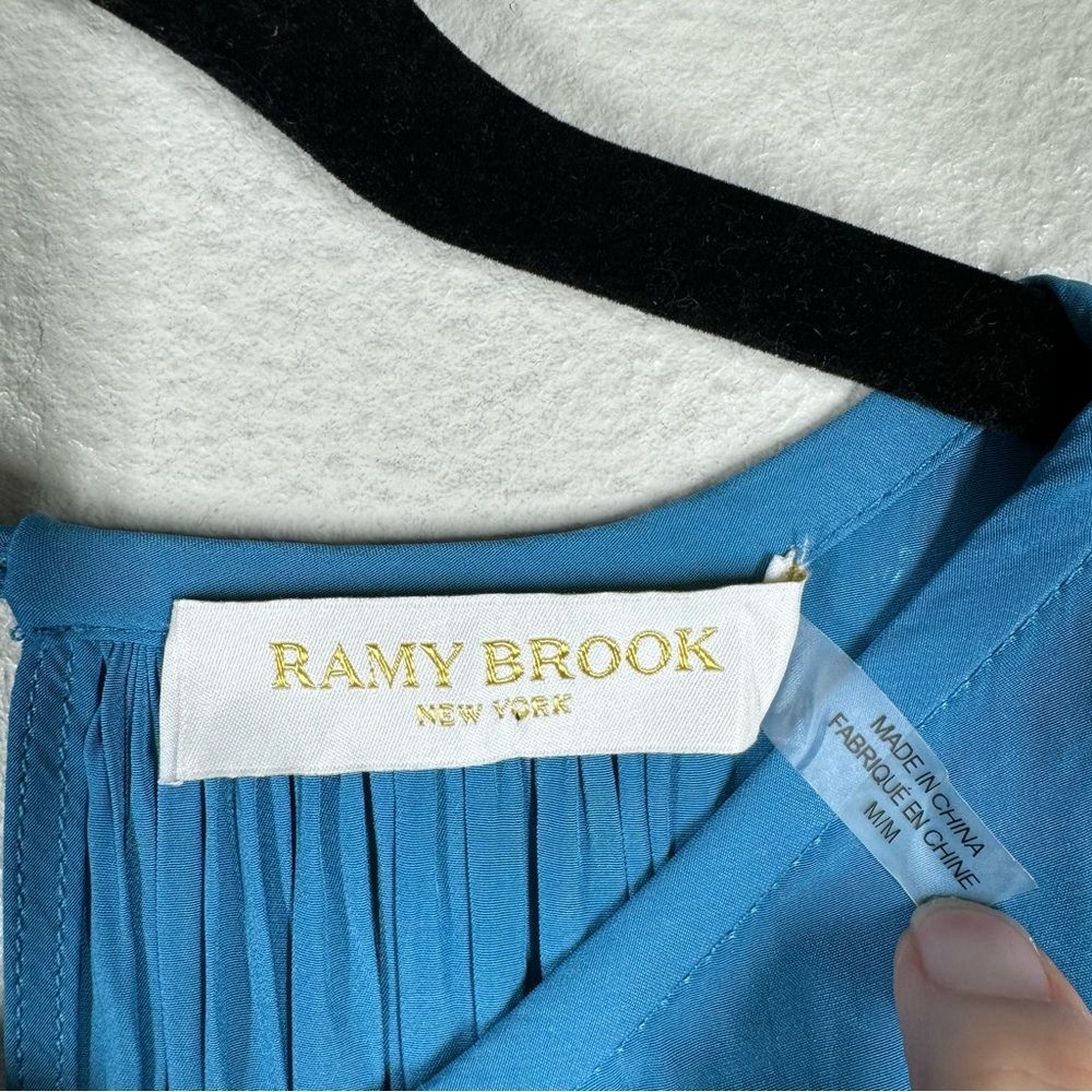 Ramy Brook Paris Sleeveless Mini Dress in Blue Lagoon Women’s Medium - Picture 3 of 7
